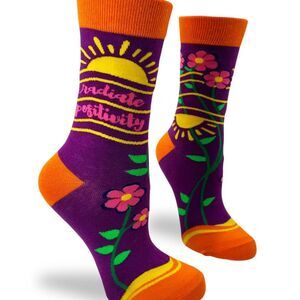 Fabdaz Radiate Positivity Women's Crew Socks